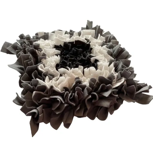 Čmuchacíkoberečky.cz® Čmuchací kobereček extra hustý BAREVNÝ TERČ ČERNO-BÍLO-ŠEDÝ 1863/45X2