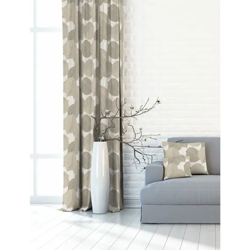 Závěs dekorační nebo látka, New York Moderní listí, béžové, 150 cm 150 cm