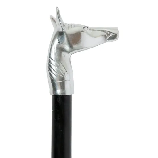 Černá dřevěná vycházková hůl s hlavou koně Horse - 98*5*9,5 cm Mars & More