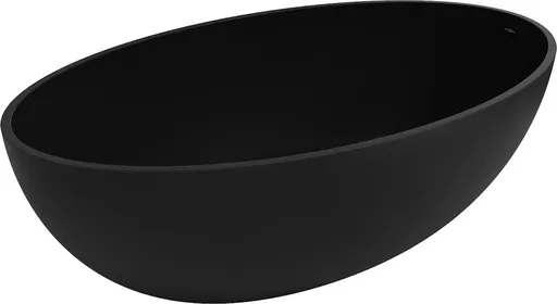 MEXEN Prato volně stojící vana litý mramor 170 x 100, černá mat 57251701070