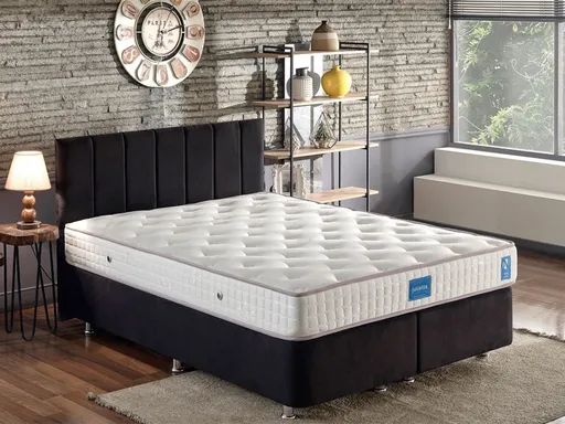 Rám dvoulůžkové postele s čelem Ela Double - Black (140 x 190)