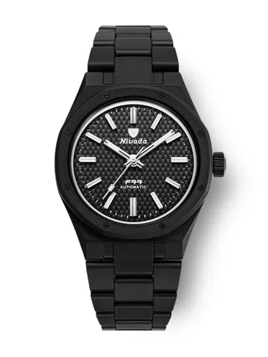 Nivada Grenchen F77 Black Ceramic Braided