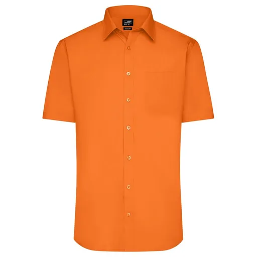 James & Nicholson (Daiber) Pánská košile s krátkým rukávem JN680 - Oranžová | S