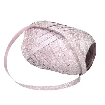 Vázací stuha glitter růžová  (7023054)