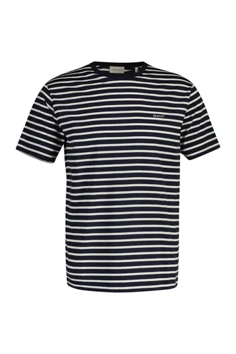 TRIČKO GANT PIMA STRIPE SS TSHIRT EVENING BLUE