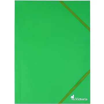 VICTORIA A4 s gumičkou a chlopněmi, zelené (IRVG03)