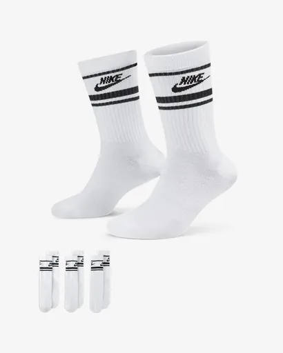 Nike Sportswear Dri-FIT Everyday Essential Crew Socks (3 Pairs) S