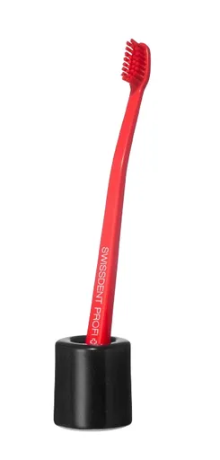 Ručně vyrobený porcelánový stojánek I love Profimed, černý