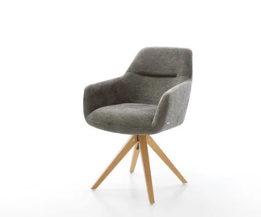 Jídelní židle Pejo-Flex bouclé měkký tmavě béžová dřevěná