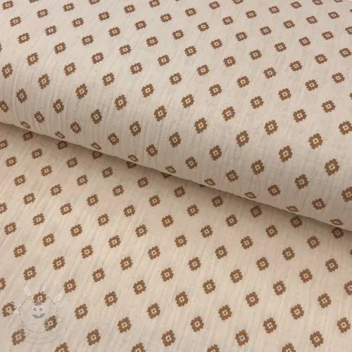 Dvojitá gázovina/mušelín Bohemian SIMPLY NATURAL digital print ORGANIC