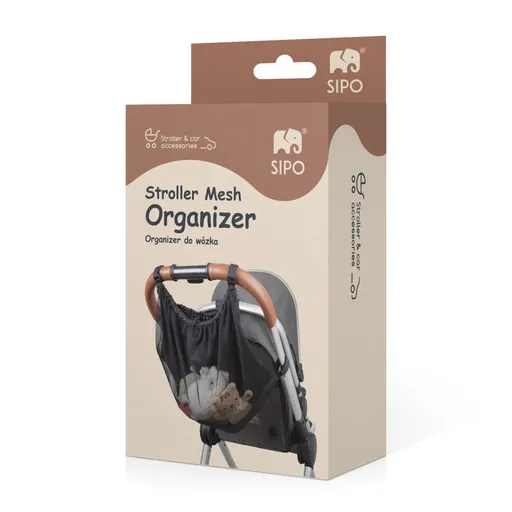 SIPO UNI Síťová taška na kočárek, černá