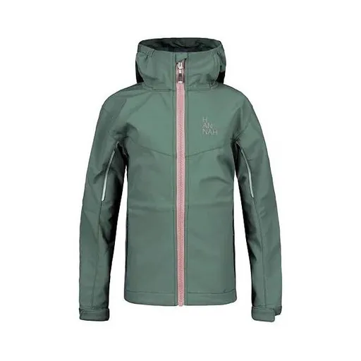 Hannah CAPRA JR Dívčí softshellová bunda, zelená, velikost 122-128