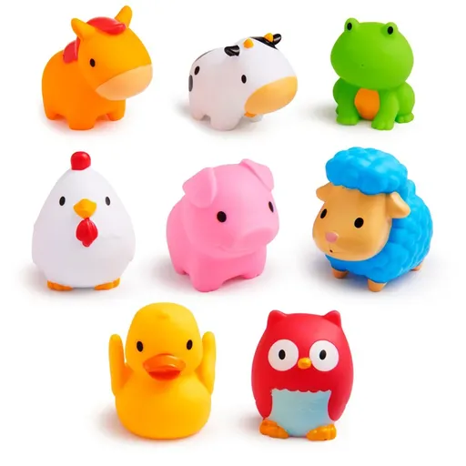 Munchkin Bath Farm Bath Squirts hračka do vody 9 m+ 8 ks