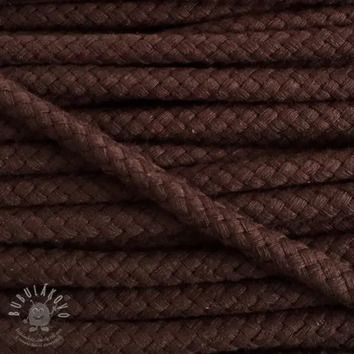 Bavlněná šňůra 8 mm choco