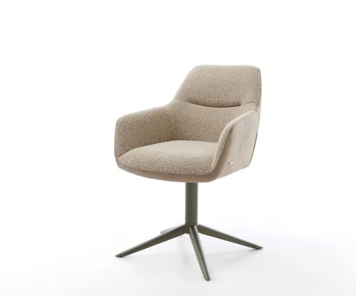 Jídelní židle Pejo-Flex kombinace materiálů tmavě béžová podnož