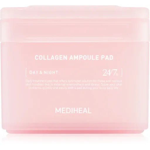 MEDIHEAL Collagen Ampoule Pad tonizační polštářky pro hydrataci a vypnutí pokožky 100 ks