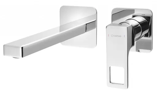 SAPHO FORATA podomítková umyvadlová baterie, délka hubice 18,5cm, chrom FT018