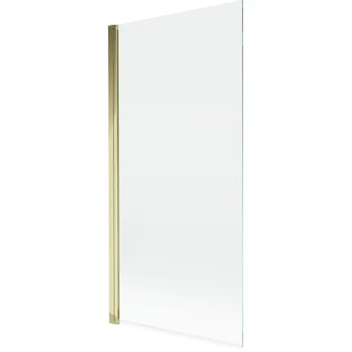 MEXEN MIST vanová zástěna 90x150 cm 6mm 1-s, zlatá, čirá 8A9-090-001-50-00