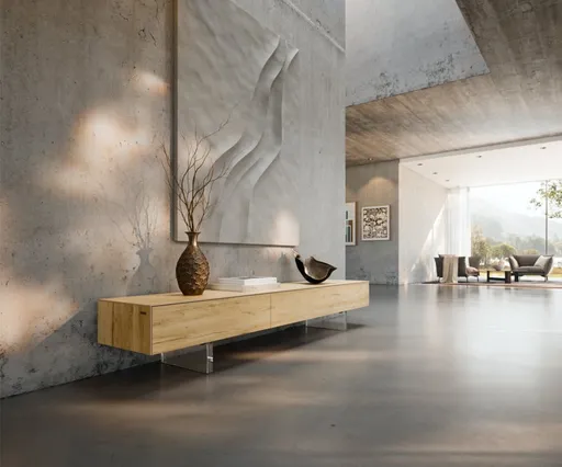 TV stolek Cuor 200 cm keramika Laminam® Sabbia dubová barva 1