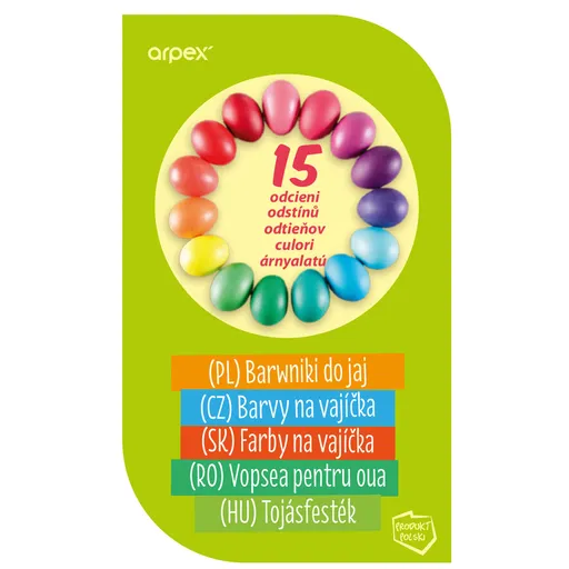 Arpex BARVY NA VAJÍČKA 15 ODSTÍNŮ