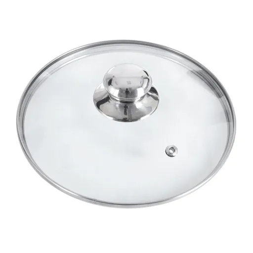 Poklice skleněná pr. 24 cm nerez úchyt - ORION