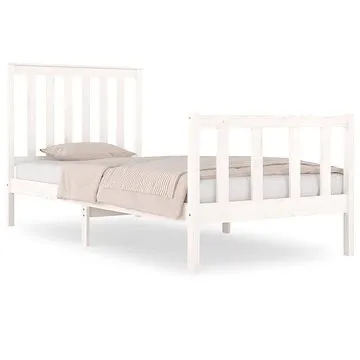 Rám postele bílý masivní borovice 90 × 190 cm Single, 3103874 (3103874)