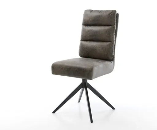 Otočná židle Pela-Flex Mikrovlákno šedá Antique Křížový rám