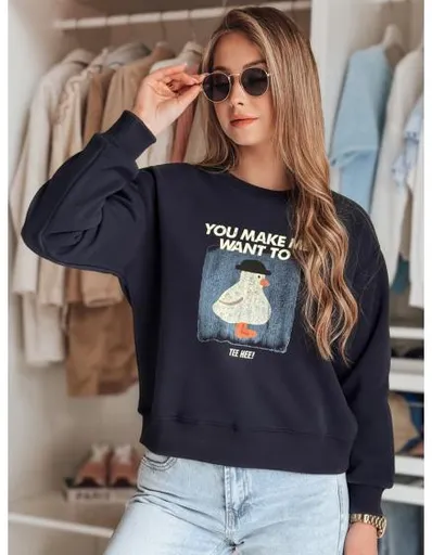 Dámská halenka s potiskem oversize GOOSHY tmavě modrá