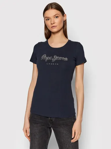 Pepe Jeans dámské tmavě modré tričko BEATRICE PL504434594 XS
