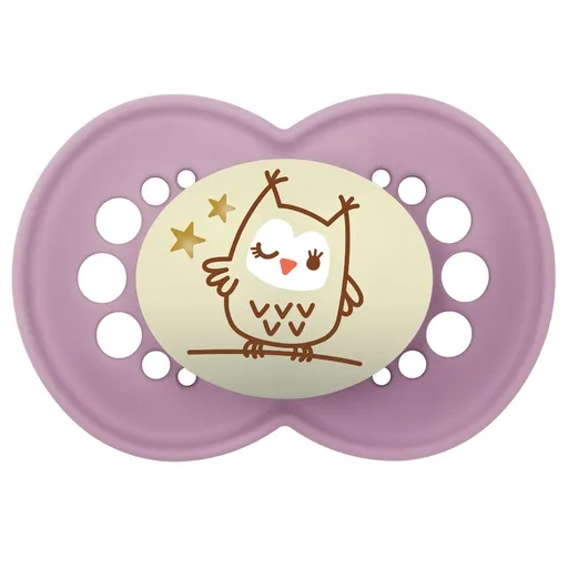 MAM Night 6m+ dudlík 1 ks fialový/sova