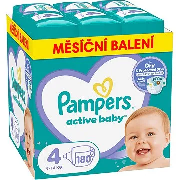 PAMPERS Active Baby vel. 4, Monthly Pack 180 ks (8006540032725)