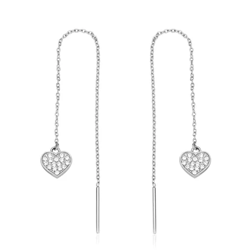S'Agapõ Módní ocelové náušnice Srdíčka Aurora SAR52