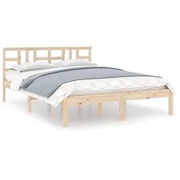 Rám postele masivní dřevo 140 × 190 cm, 3105385 (3105385)