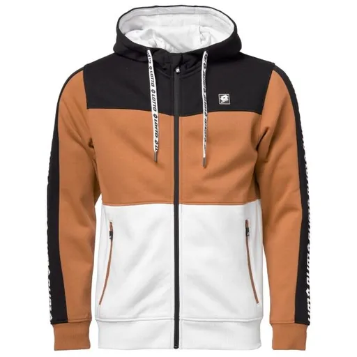 Lotto ZITAN Pánská celorozepínací mikina, hnědá, velikost XXL