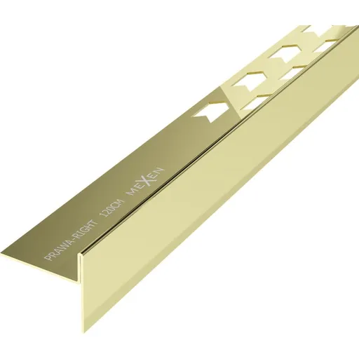 MEXEN Line-B spádová lišta podlahová 120 cm pravá, zlato 185001120R