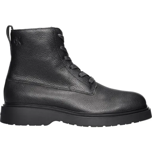 Calvin Klein COMBAT ESS LACE UP ZIP BOOT LTH Pánská kotníková obuv, černá, velikost