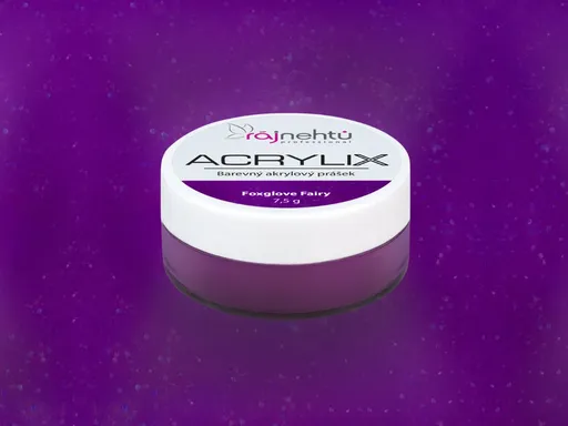 Ráj nehtů Akrylový prášek ACRYLIX 7,5 g - Foxglove Fairy