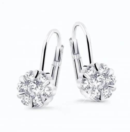 Cutie Diamonds Okouzlující visací náušnice z bílého zlata s diamanty DZ8039-55-00-X-2