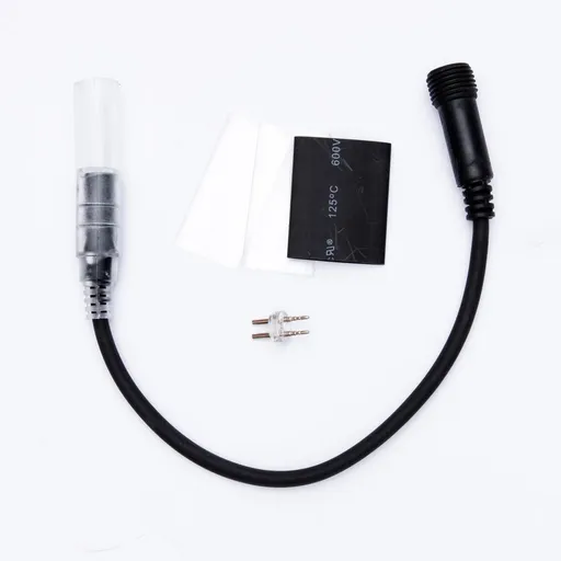 DecoLED Přípojka mezi světelnou hadicí a systémy EASY FIX 0,25m, černý, samčí, IP44