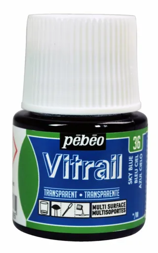 Barva na sklo Vitrail 45ml – 36 modrá nebeská