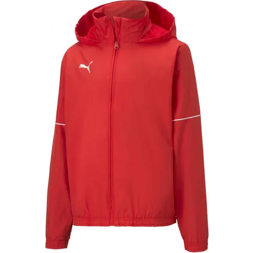 Puma TEAM GOAL RAIN JACKET Dětská sportovní bunda, červená, velikost