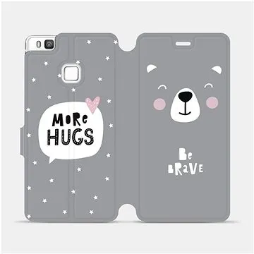 Flipové pouzdro na mobil Huawei P9 Lite - MH06P Be brave - more hugs (5903226741465)