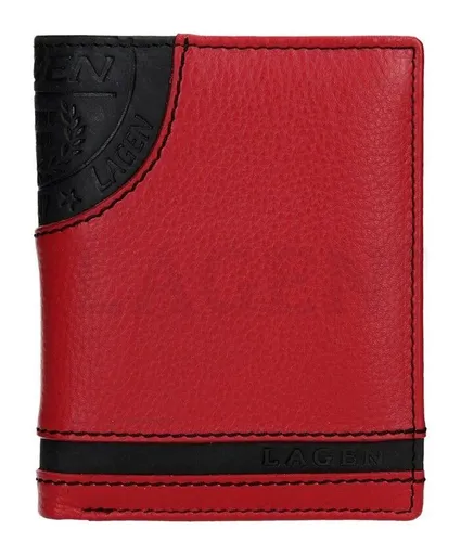 Pánská kožená peněženka Lagen LG-1813 Red/black