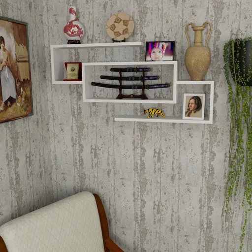 Nástěnná police Janison - White