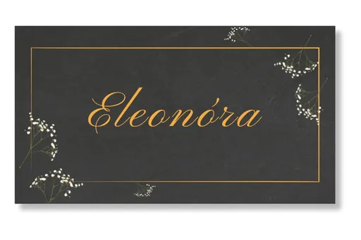 Personal Jmenovka na stůl - Černá Elegance Zvolte množství: od 1 ks do 10 ks