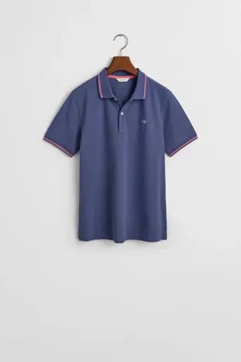 POLOKOŠILE GANT CONTRAST TIPPING SS PIQUE RUGGER DUSTY NAVY