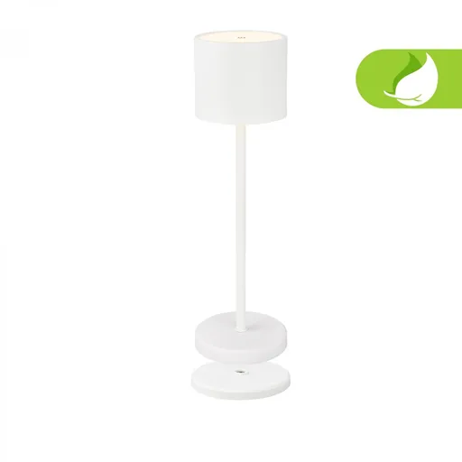 BRILONER Sigo LED stolní lampička bezdrátová IP44, stmívatelné, s nabíjecí základnou, bílé 7521016