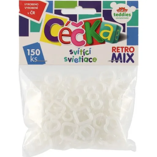 Céčka svítící 150 ks retro mix plast v sáčku