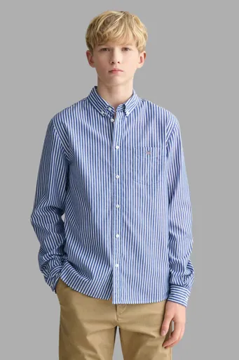 KOŠILE GANT STRIPED SHIELD POPLIN SHIRT COLLEGE BLUE