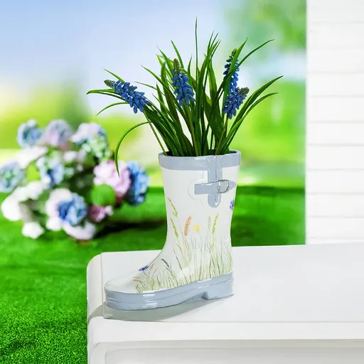 Gilde Dekorační květináč Holínka s květy